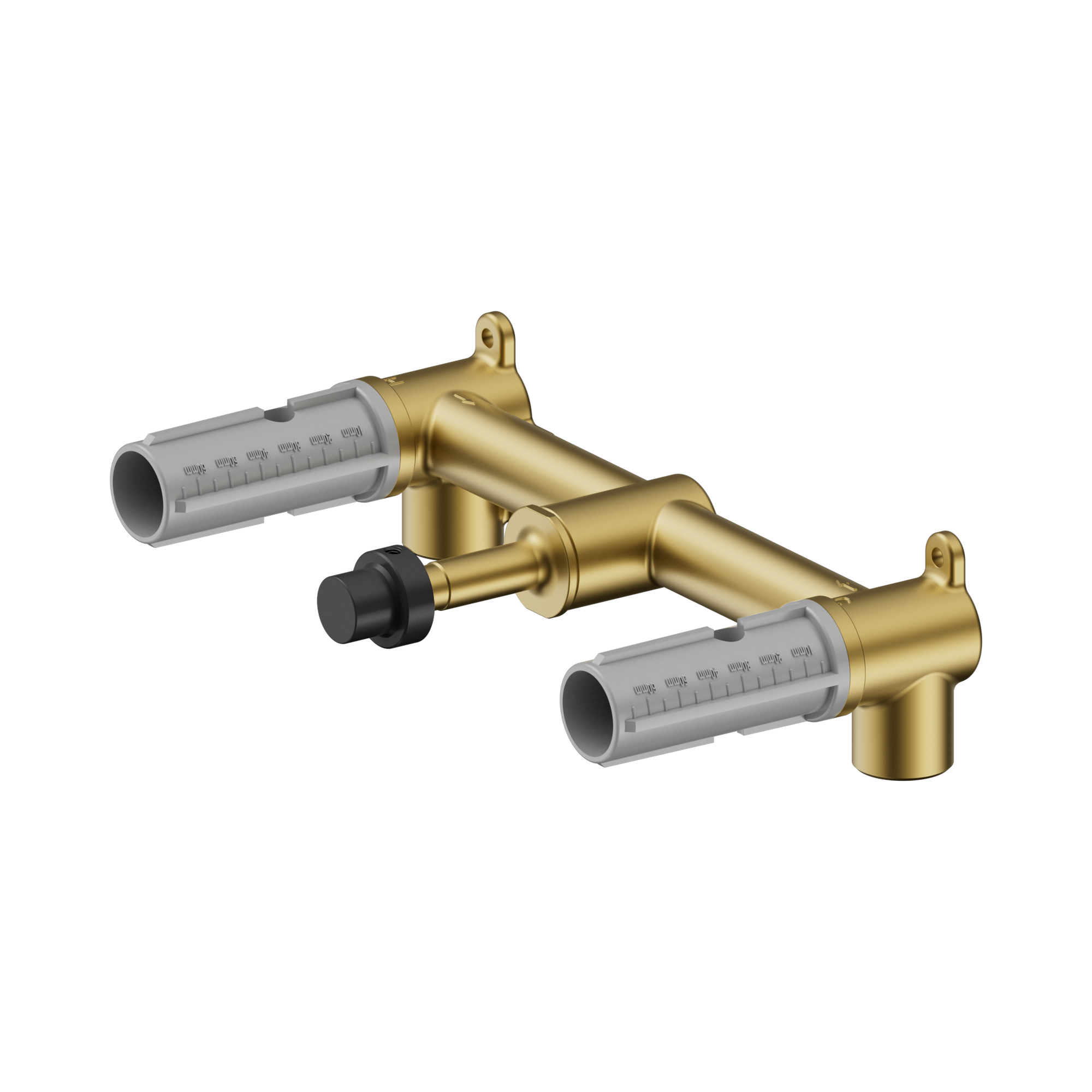 Nero Mecca Lever Wall Basin/Bath Set Body Only