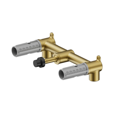 Nero Mecca Lever Wall Basin/Bath Set Body Only