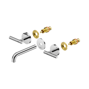 Nero Mecca Lever Wall Basin/Bath Set 160mm Spout Trim kits Only, Chrome