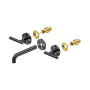 Nero Mecca Lever Wall Basin/Bath Set 160mm Spout Trim kits Only, Gun Metal
