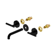 Nero Mecca Lever Wall Basin/Bath Set 160mm Spout Trim kits Only, Matte Black