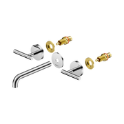 Nero Mecca Lever Wall Basin/Bath Set 185mm Spout Trim kits Only, Chrome