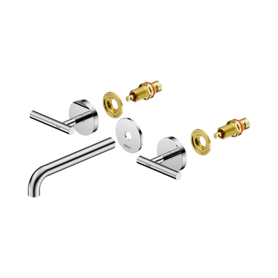 Nero Mecca Lever Wall Basin/Bath Set 185mm Spout Trim kits Only, Chrome
