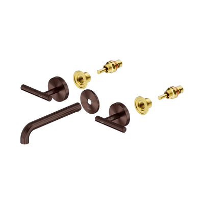 Nero Mecca Lever Wall Basin/Bath Set 185mm Spout Trim kits Only, Rome Bronze