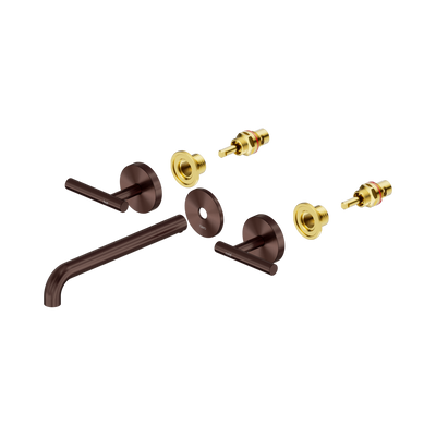 Nero Mecca Lever Wall Basin/Bath Set 220mm Spout Trim kits Only, Rome Bronze