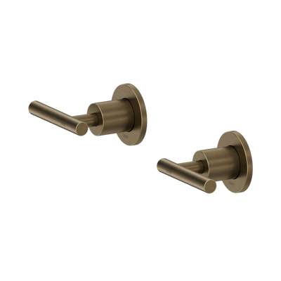 Nero Mecca Lever Wall Top Assemblies - Shallow Fit, Tumbled Antique Brass