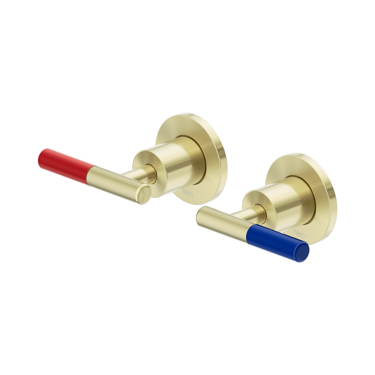 Nero Mecca Care Lever Wall Top Assemblies - Shallow Fit, Brushed Gold