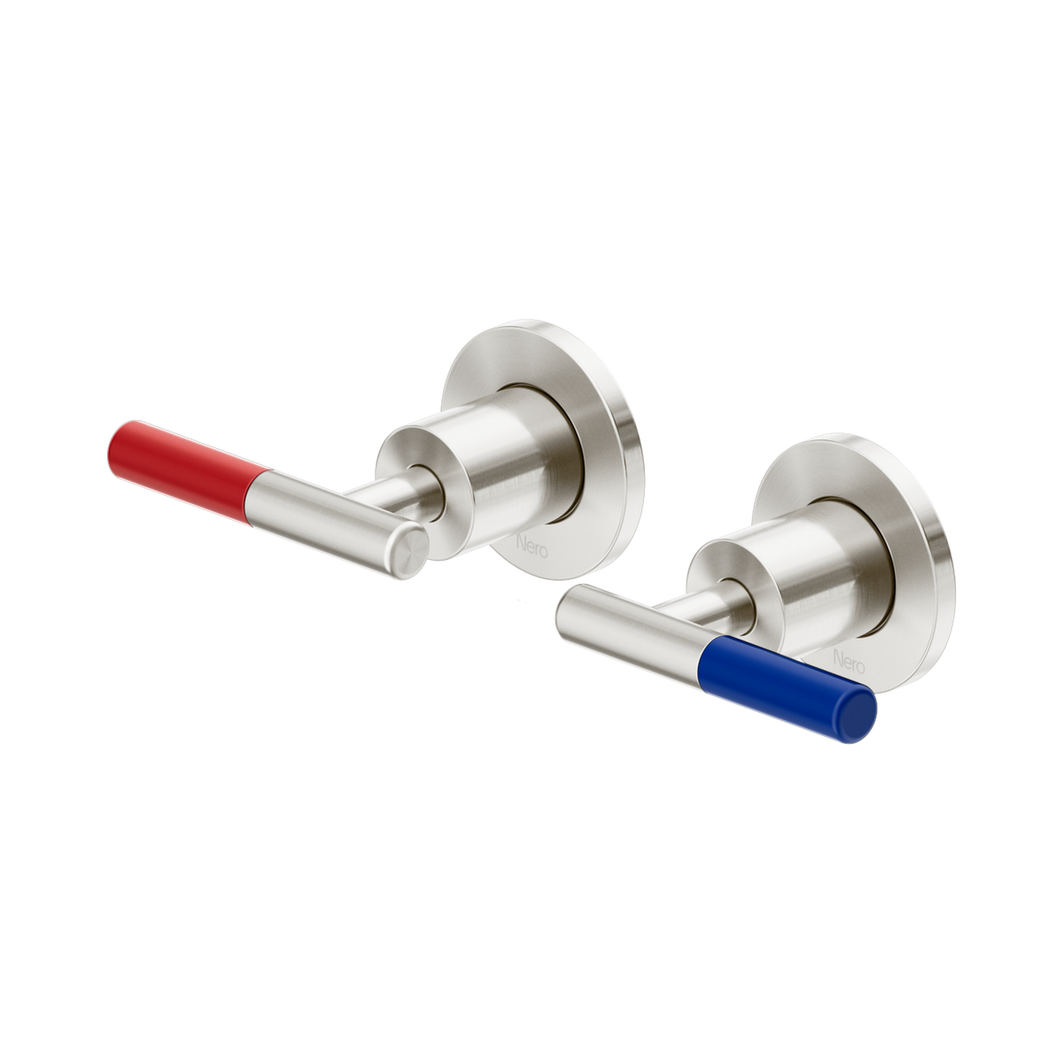 Nero Mecca Care Lever Wall Top Assemblies - Shallow Fit, Brushed Nickel