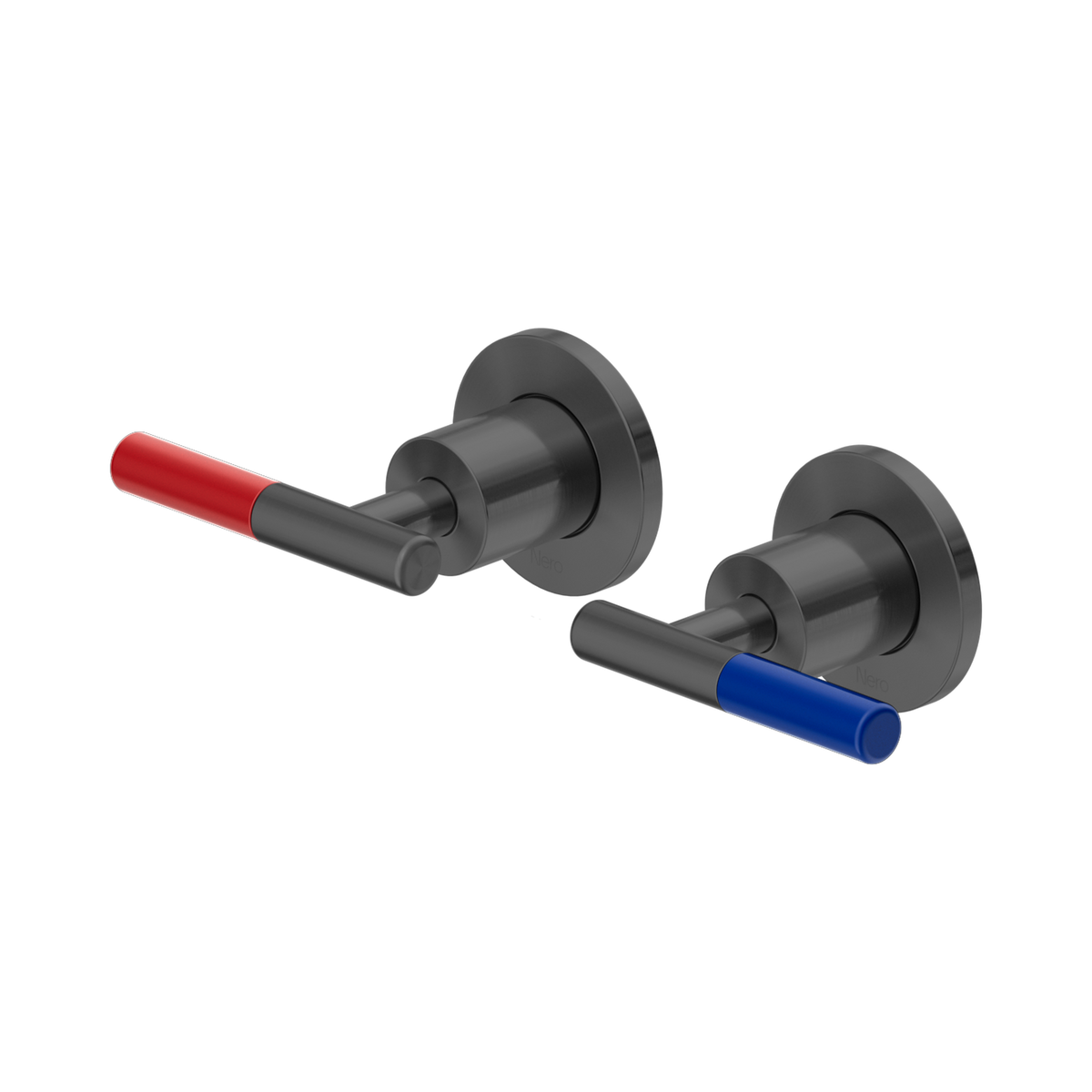Nero Mecca Care Lever Wall Top Assemblies - Shallow Fit, Gun Metal