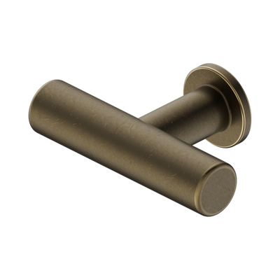 Nero Mecca T-Pull Handle, Tumbled Antique Brass