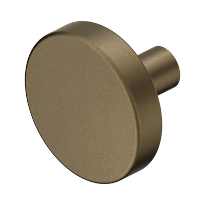 Nero Mecca Cabinet Knob – Ø36, Tumbled Antique Brass