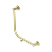 Nero Dolce II Care 32mm AS1428 Ambulant Toilet Grab Rail 90 Degree 450x450mm, Brushed Gold