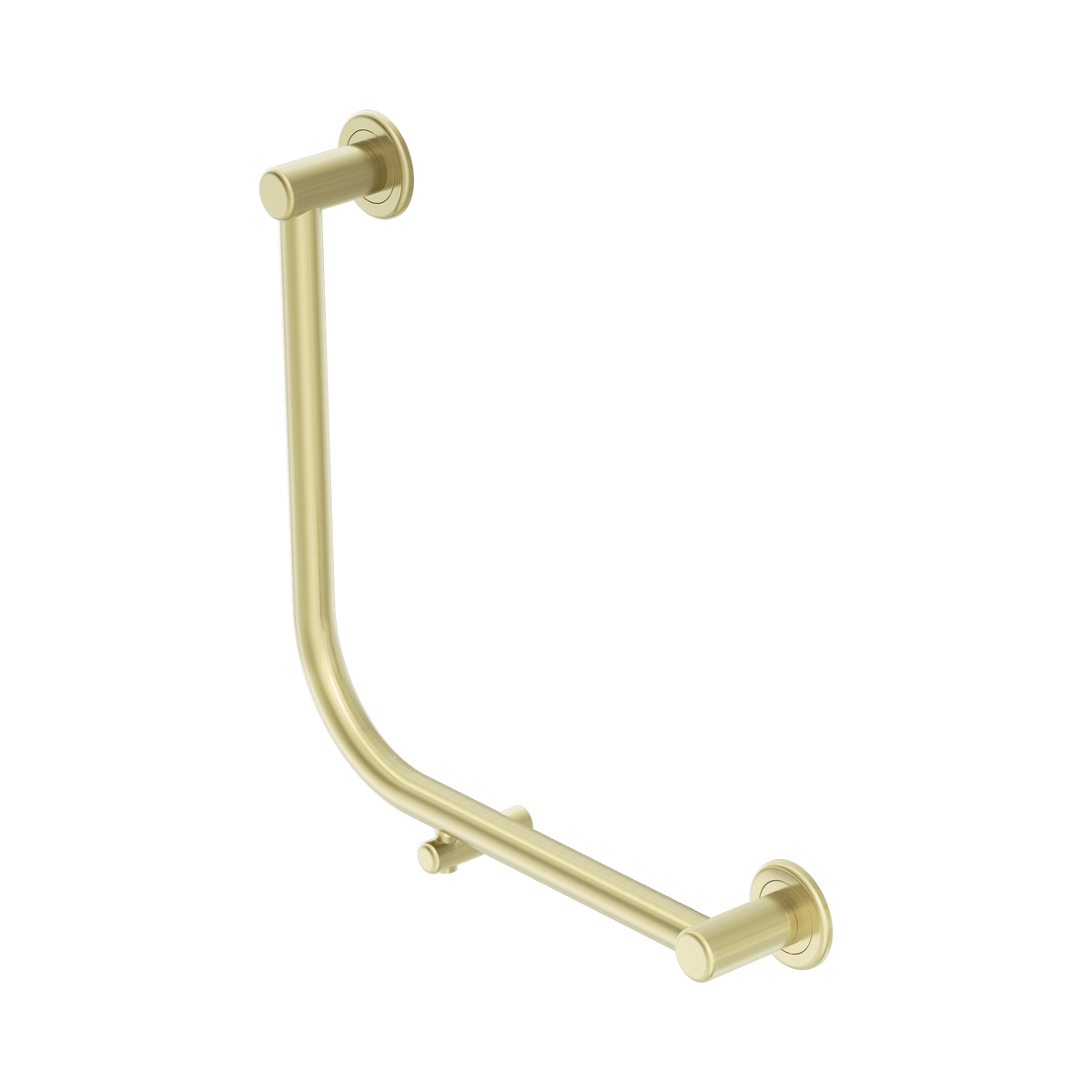 Nero Dolce II Care 32mm AS1428 Ambulant Toilet Grab Rail 90 Degree 450x450mm, Brushed Gold