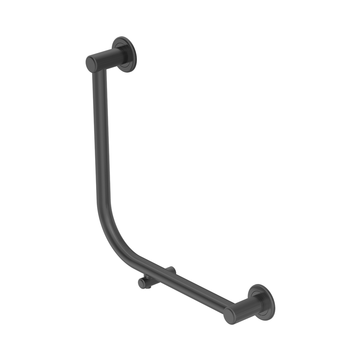 Nero Dolce II Care 32mm AS1428 Ambulant Toilet Grab Rail 90 Degree 450x450mm, Gun Metal