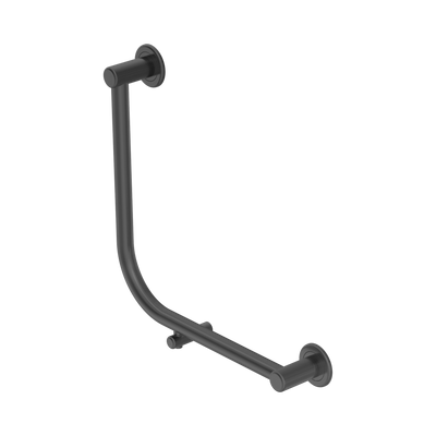 Nero Dolce II Care 32mm AS1428 Ambulant Toilet Grab Rail 90 Degree 450x450mm, Gun Metal