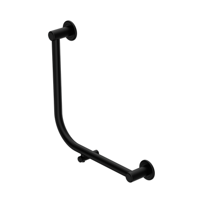 Nero Dolce II Care 32mm AS1428 Ambulant Toilet Grab Rail 90 Degree 450x450mm, Matte Black
