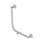 Nero Dolce II Care 32mm AS1428 Ambulant Toilet Grab Rail 90 Degree 450x450mm, Polished Chrome