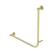 Nero Dolce II Care 32mm NZ4121 Accessible Grab Rail 90 Degree 750x750mm, Brushed Gold