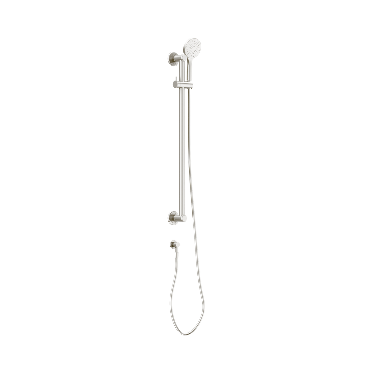 Nero Dolce II Care 32mm Grab Rail And Adjustable Shower Rail Set 900mm, 1.5m Hose, Brushed Nickel