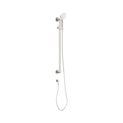 Nero Dolce II Care 32mm Grab Rail And Adjustable Shower Rail Set 900mm, 1.5m Hose, Brushed Nickel