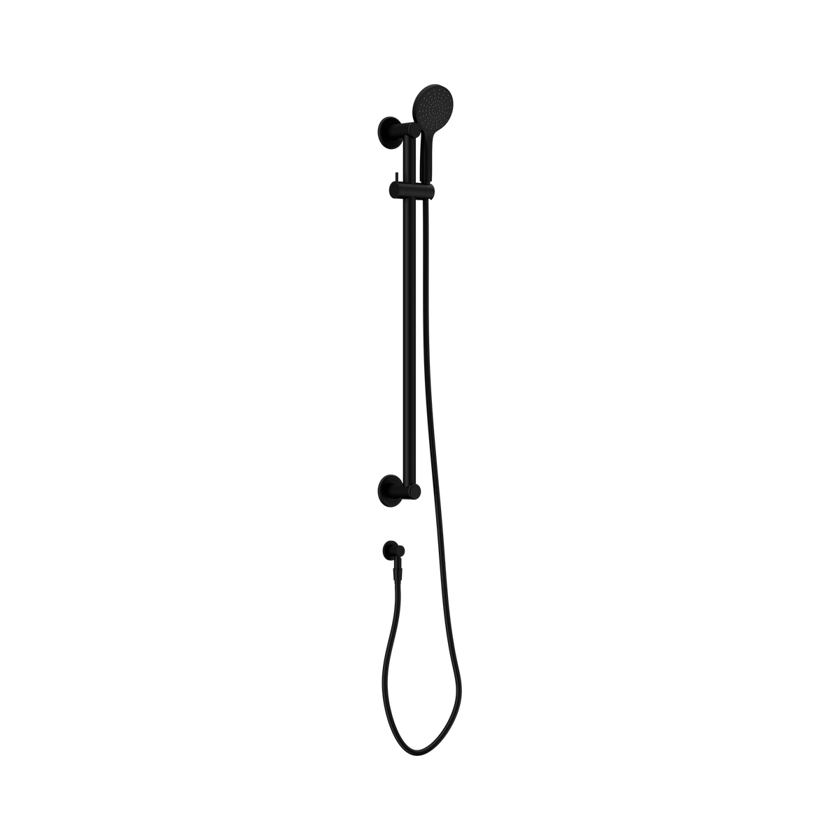 Nero Dolce II Care 32mm Grab Rail And Adjustable Shower Rail Set 900mm, 1.5m Hose, Matte Black