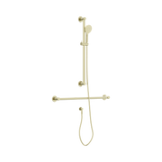 Nero Dolce II Care 32mm Grab Rail T Bar Equivalent 900 + 900mm for Shower with Hand Piece, 1.5m Hose, Outlet, Brushed Gold