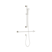 Nero Dolce II Care 32mm Grab Rail T Bar Equivalent 900 + 900mm for Shower with Hand Piece, 1.5m Hose, Outlet, Brushed Nickel