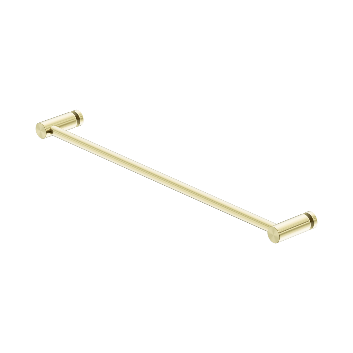 Nero 600mm Glass Mount Single Towel Rail, Brushed Gold