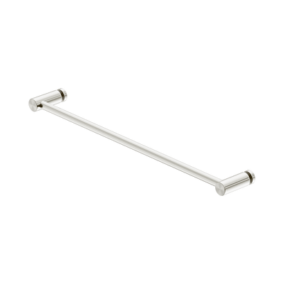 Nero 600mm Glass Mount Single Towel Rail, Brushed Nickel