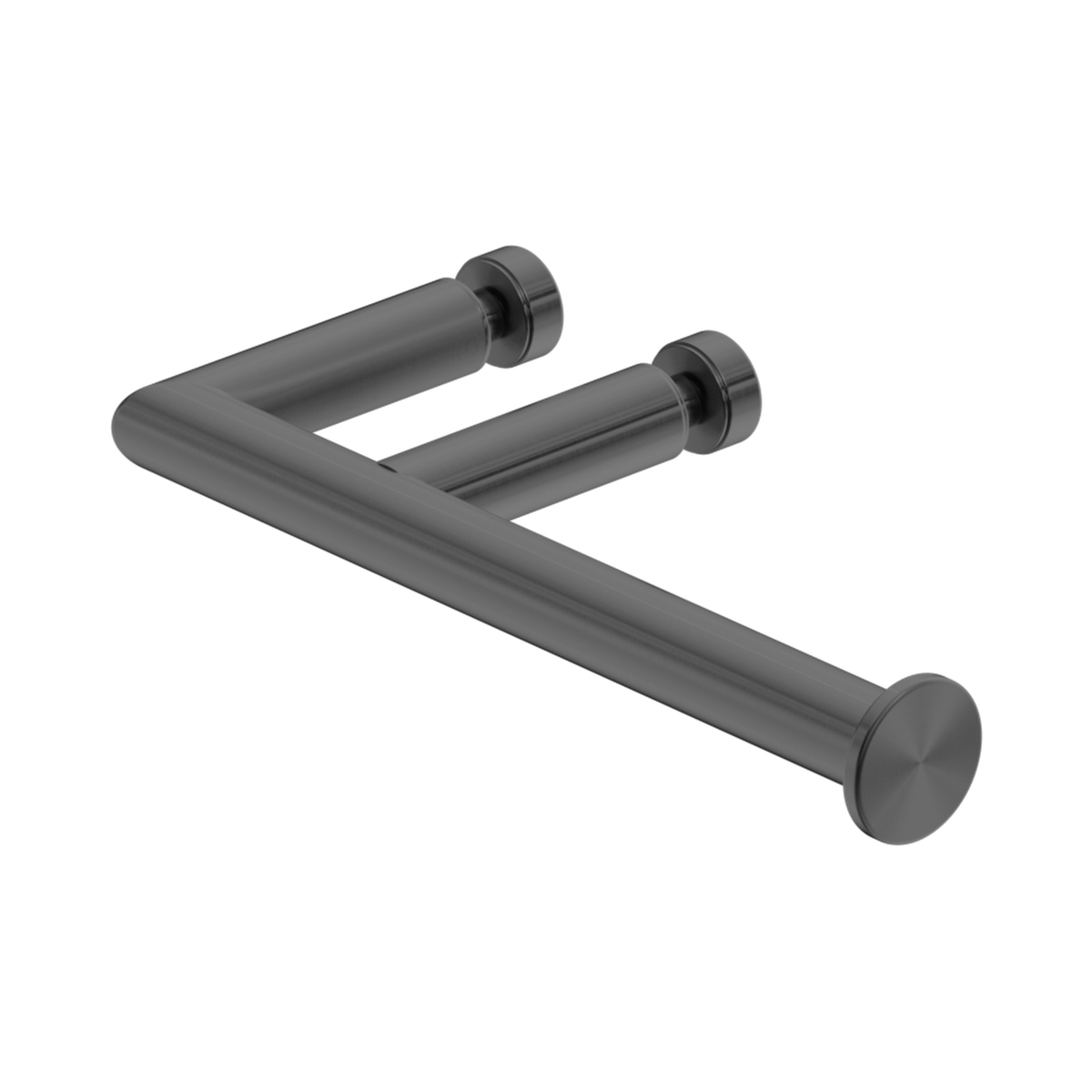 Nero Glass Mount Toilet Roll Holder, Gun Metal