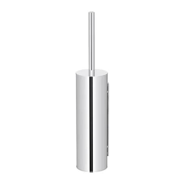 Meir Round Toilet Brush and Holder, Polished Chrome
