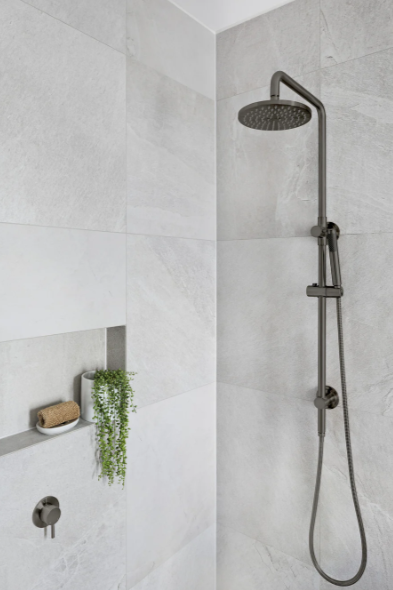 Meir Round Wall Mixer Short Pin-lever Finish Kit, Shadow
