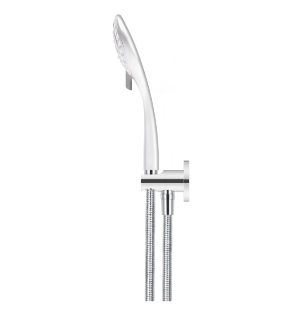Meir Round Three Function Hand Shower on Fixed Bracket, Polished Chrome