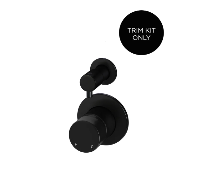 Meir Round Diverter Mixer Pinless Handle Finish Kit, Matte Black