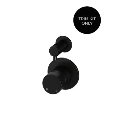 Meir Round Diverter Mixer Pinless Handle Finish Kit, Matte Black
