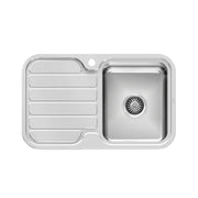 Phoenix 1000 Series Single R/H Bowl Sink W/-Drainer W/-Hole, Stainless Steel