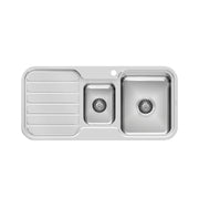 Phoenix 1000 Series 1-1/3 R/H Bowl Sink W/-Drainer W/-Hole, Stainless Steel