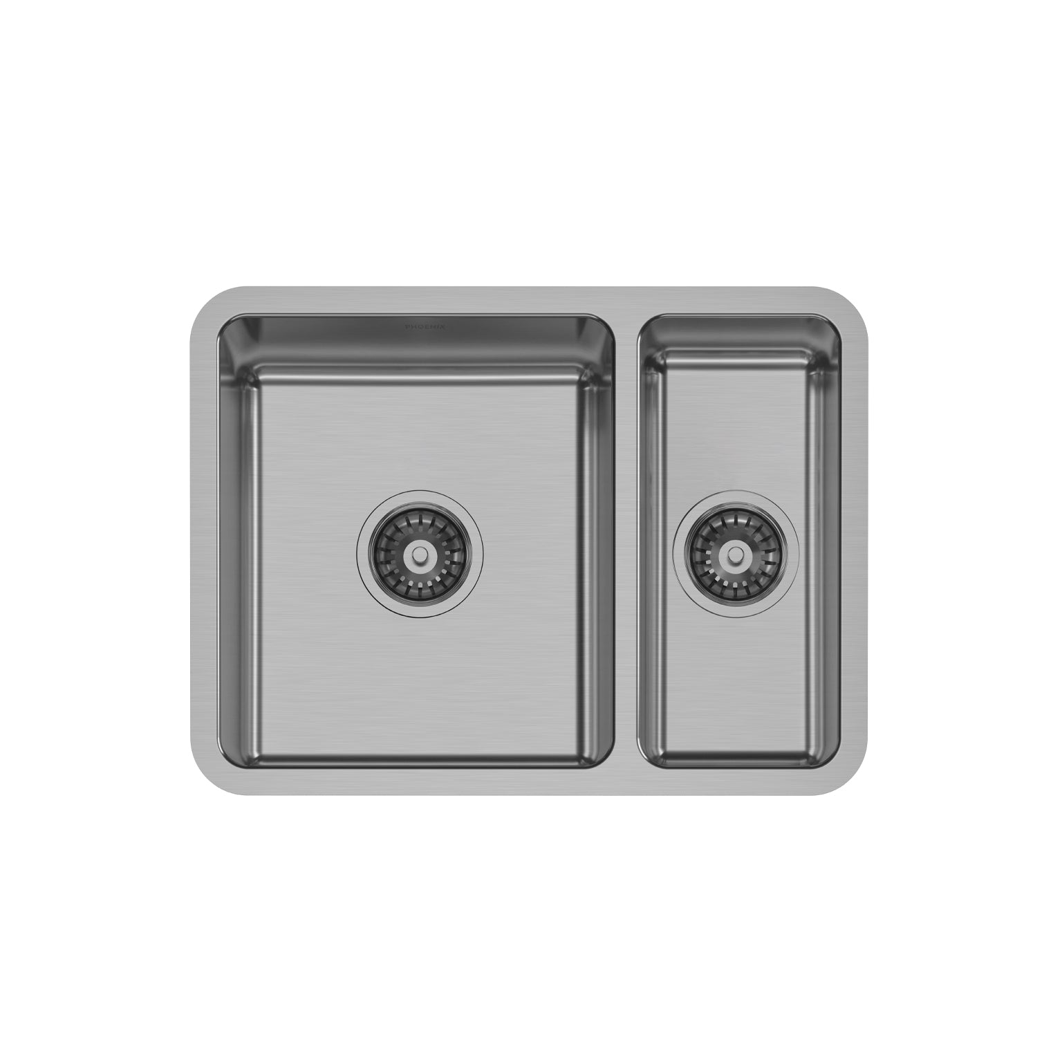 Phoenix 2000 Series 1-1/2 Bowl Under / Over Sink, Stainless Steel