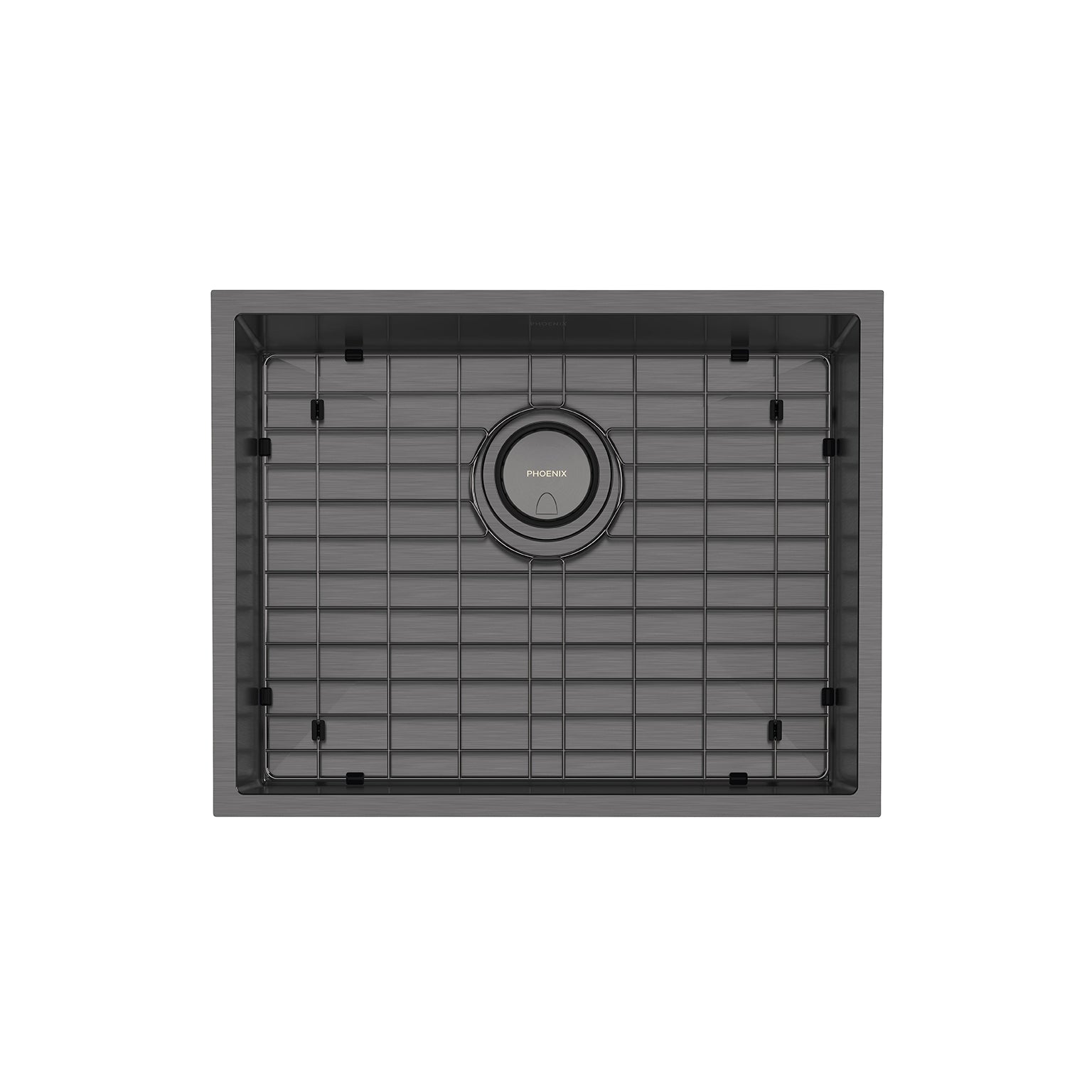 Phoenix 4000 Series Large Single Bowl Under / Over Sink, Brushed Carbon