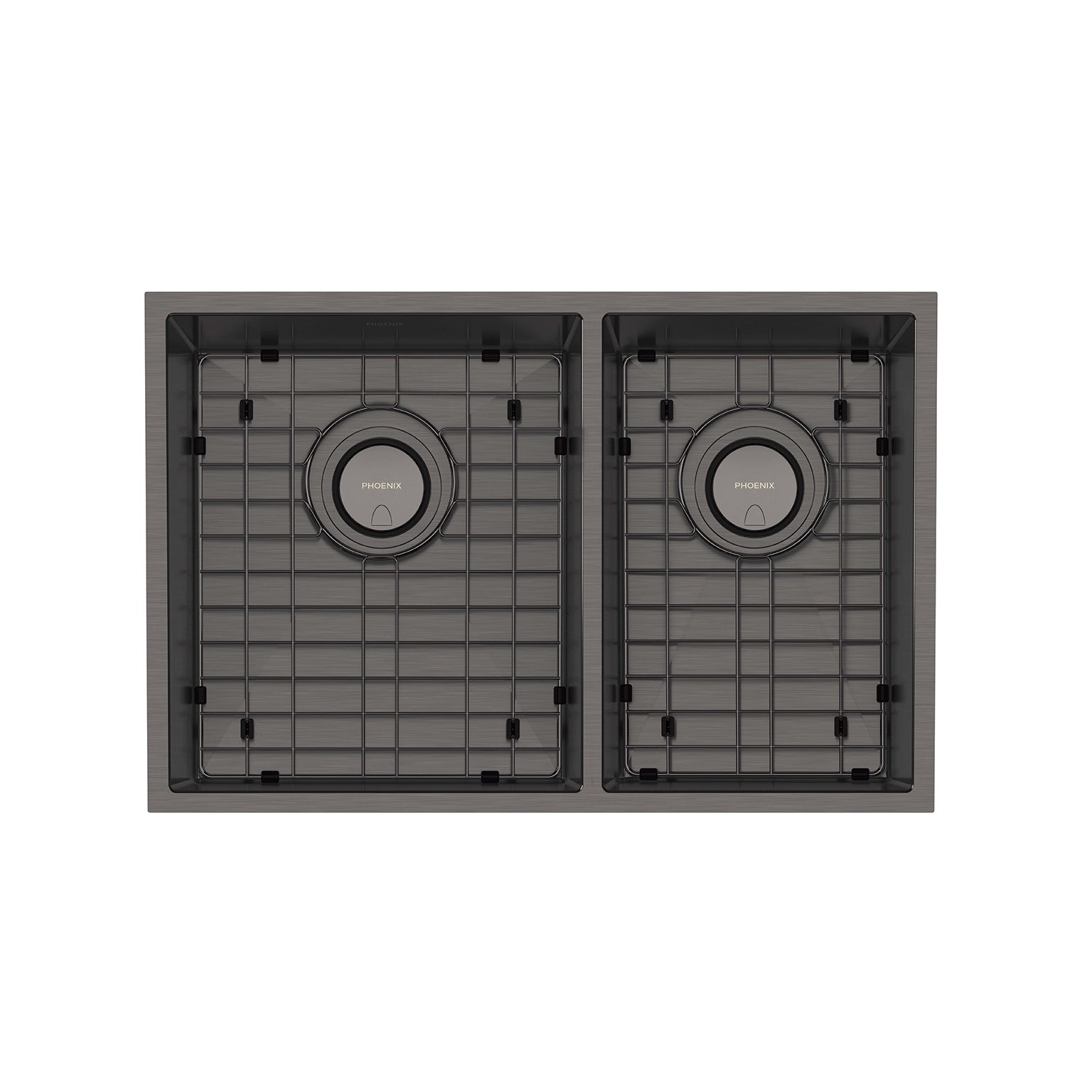 Phoenix 4000 Series 1-3/4 L/H Bowl Under / Over Sink, Brushed Carbon