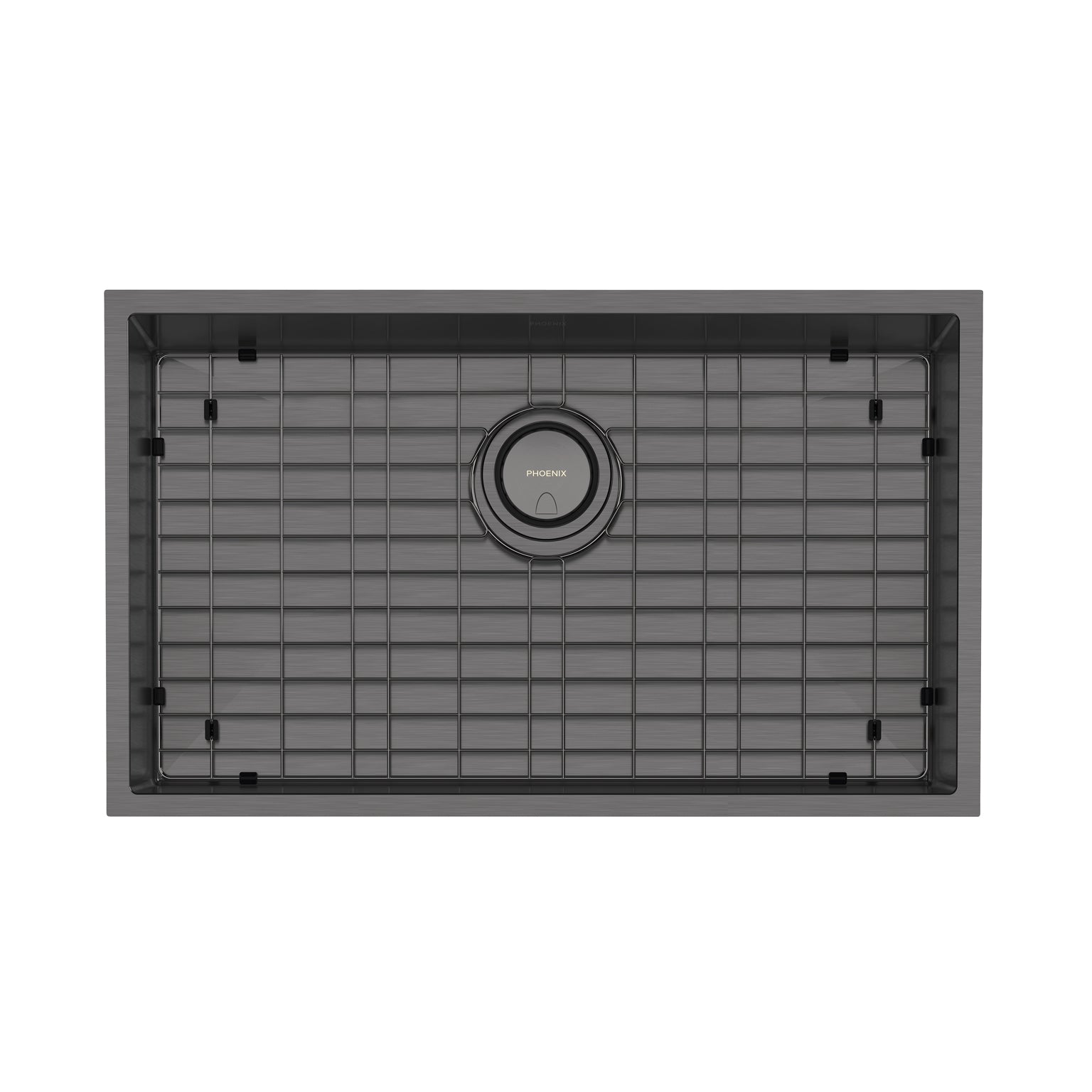 Phoenix 4000 Series Extra Large Single Bowl Under / Over Sink, Brushed Carbon