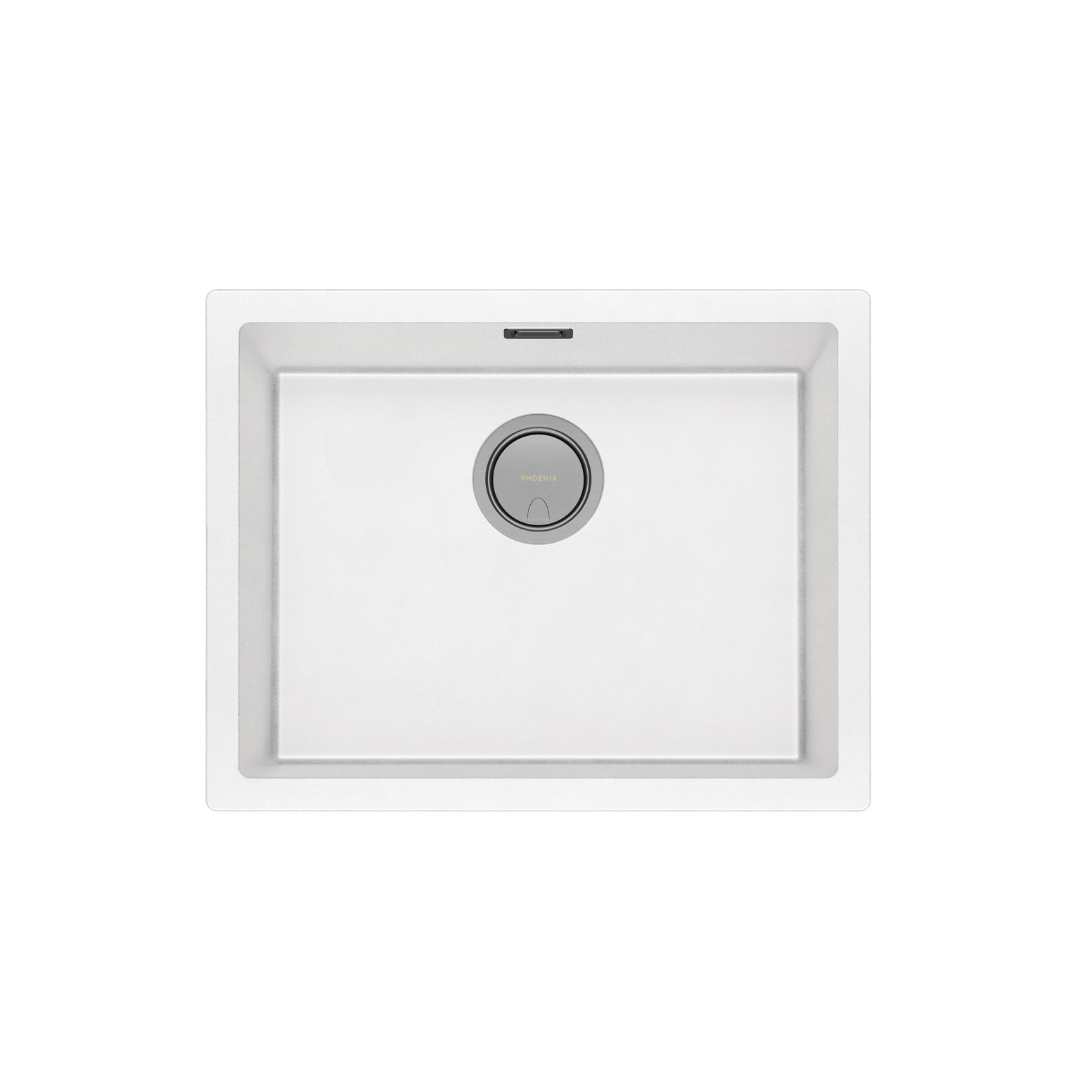 Phoenix 5000 Series Large Single Bowl Under / Over Sink, Matte White