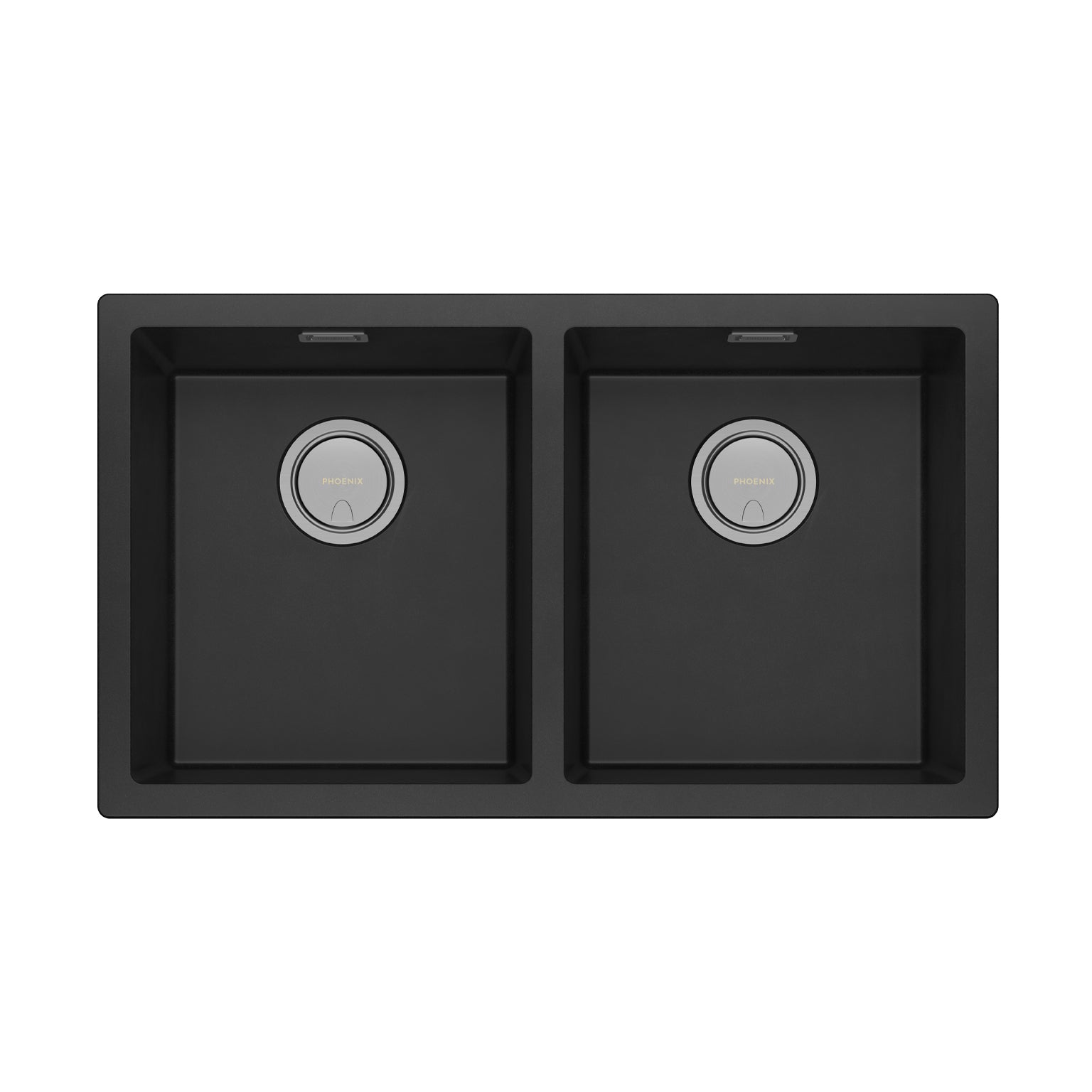 Phoenix Sink Package 1 - Matte Black Sink & Stainless Steel Mixer