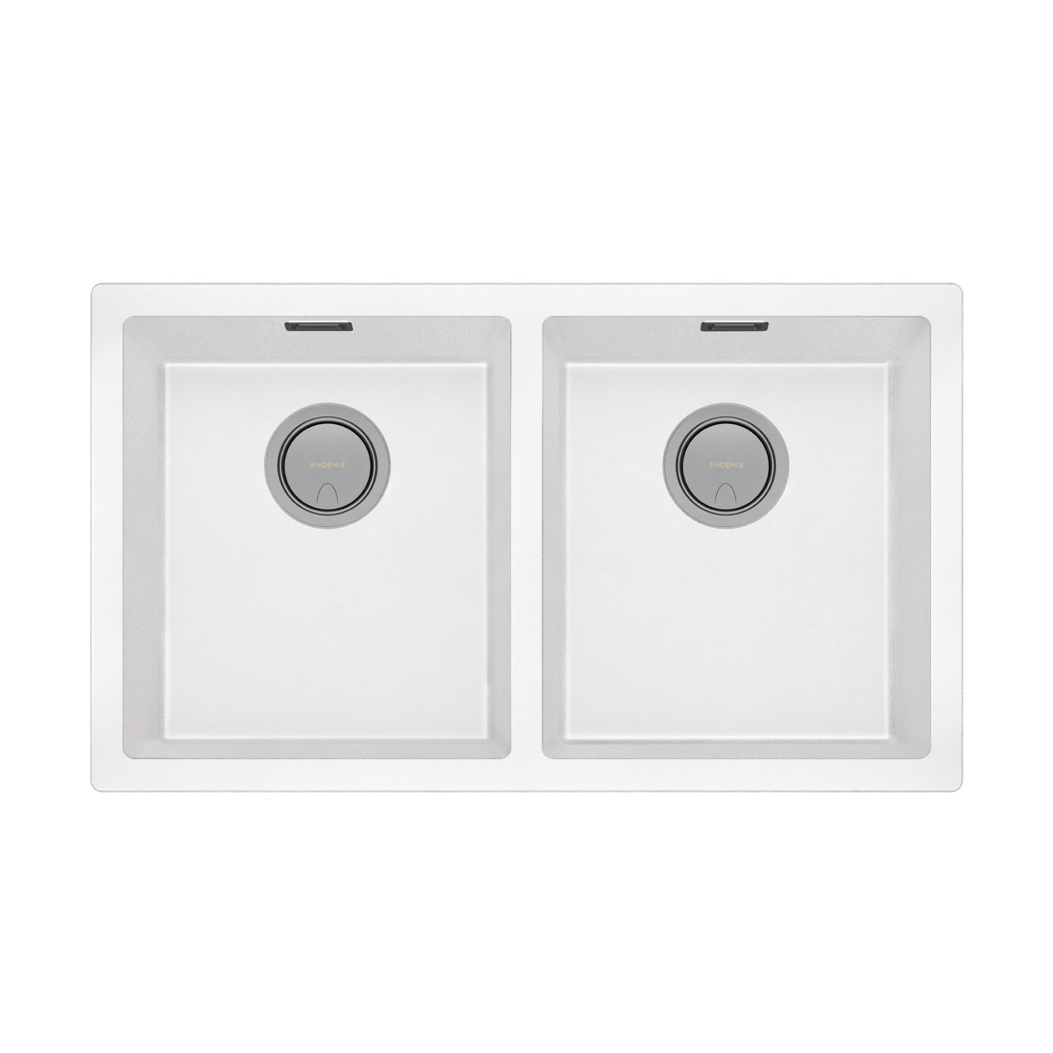 Phoenix 5000 Series Double Bowl Under / Over Sink, Matte White