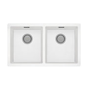 Phoenix Sink Package 2 - Matte White Sink & Brushed Gold Mixer