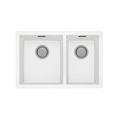 Phoenix 5000 Series 1 and 3/4 Left Hand Bowl Sink, Matte White
