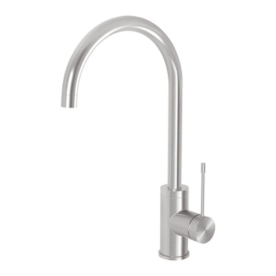 Phoenix Vivid Slimline SS 316 Sink Mixer 200mm Gooseneck - Lead Free, Stainless Steel