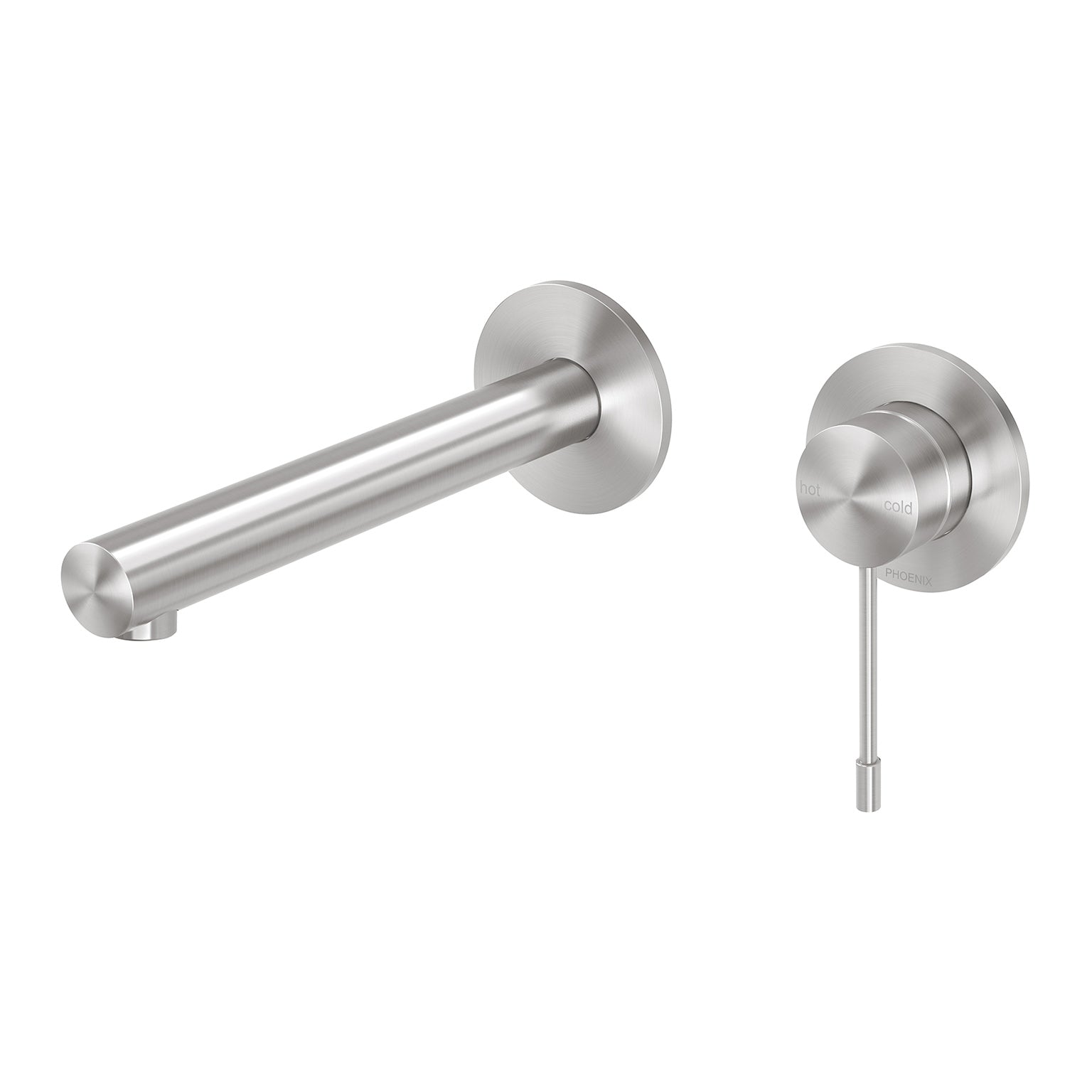 Phoenix Vivid Slimline SS 316 Wall Basin / Bath Mixer Set 180mm, Stainless Steel