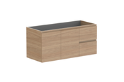 Adp Glacier Lite Door Drawer Twin Wall Hung Vanity 1200Mm No Top 1 - 1200mm - No Top - Right Hand Bowl - Lite