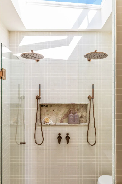 Meir Round Shower on Bracket, Lustre Bronze